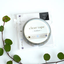 Lade das Bild in den Galerie-Viewer, Clear tape -hokkori hoshi(star)- gold foil clear tape by mind wave from Japan