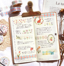 Lade das Bild in den Galerie-Viewer, Masking tape -hokkori hana2(flower) washi tape from Japan by mind wave