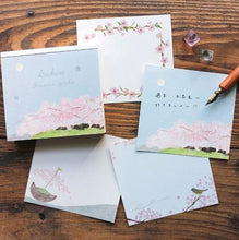 Charger l'image dans la galerie, Yuko Omori Sakura memo pads by cozyca products from Japan
