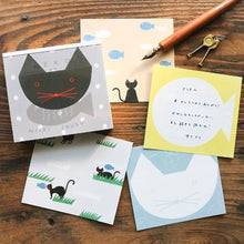 Carica l'immagine nel visualizzatore di Gallery, Shuku Nishi NEKO to SAKANA(Cat and Fish) memo pads by cozyca products from Japan