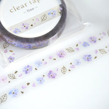 Lade das Bild in den Galerie-Viewer, Clear Mat tape gold foil -line flower-