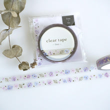 Lade das Bild in den Galerie-Viewer, Clear Mat tape gold foil -line flower-