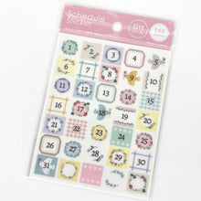 Carica l'immagine nel visualizzatore di Gallery, Point Sticker -Date- bear/flower washi sticker from Japan by GAIA