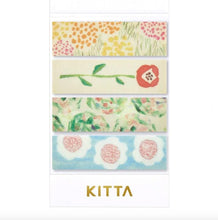 Load image into Gallery viewer, KITTA -Flower 2- from Japan masking tape sticker