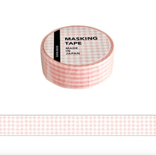 Charger l'image dans la galerie, Masking tape -Pattern 18 Pink checkered- washi tape from Japan by mind wave