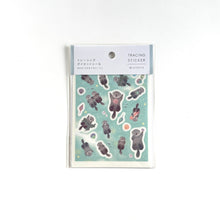 Load image into Gallery viewer, Tracing Die cut sticker -Warm Sea Otter- from Japan