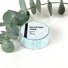 Charger l'image dans la galerie, Masking tape -Pattern 21 Blue diagonal plaid- washi tape from Japan by mind wave