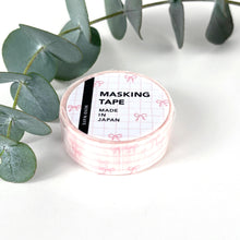 Charger l'image dans la galerie, Masking tape -Pattern 23 Pink Ribbon plaid- washi tape from Japan by mind wave