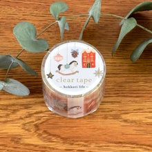 Load image into Gallery viewer, Clear Tape Gold foil -hokkori life- Ornament by mind wave from Japan