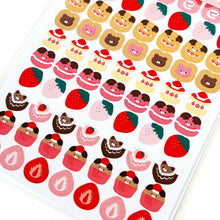 Carica l'immagine nel visualizzatore di Gallery, Mark seal mini sticker -Strawberry Animal Sweets-