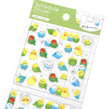 Lade das Bild in den Galerie-Viewer, Schedule Sticker -Panda/Parakeet- from Japan by GAIA