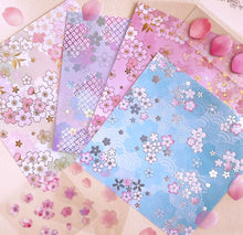 Lade das Bild in den Galerie-Viewer, Design Paper -Sakura Grace- Origami, Chiyogami