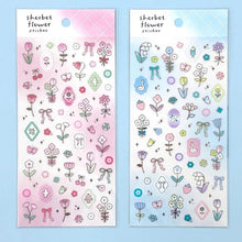 Charger l'image dans la galerie, Sherbet flower Sticker from Japan by GAIA Silver foil