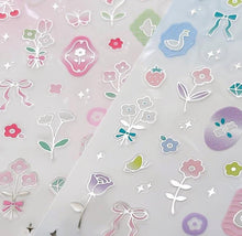 Charger l'image dans la galerie, Sherbet flower Sticker from Japan by GAIA Silver foil