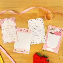 Lade das Bild in den Galerie-Viewer, Mini letter set "Strawberry letter" (Strawberry parfait)