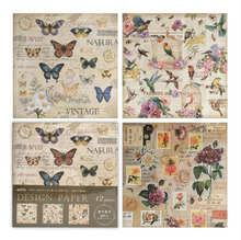 Carica l'immagine nel visualizzatore di Gallery, Design Paper "Vintage collage" origami, Chiyogami
