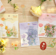 Carica l'immagine nel visualizzatore di Gallery, Clear flake sticker "Flowers Blossom/Yellow"