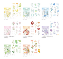 Carica l'immagine nel visualizzatore di Gallery, Clear flake sticker "Flowers Blossom/Yellow"