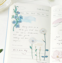 Carica l'immagine nel visualizzatore di Gallery, Clear flake sticker "Flowers Blossom/Blue"