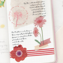 Carica l'immagine nel visualizzatore di Gallery, Clear flake sticker "Flowers Blossom/Red"