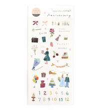 Load image into Gallery viewer, Miki Tamura washi tape sticker "Anniversary"