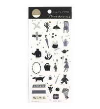 Lade das Bild in den Galerie-Viewer, Miki Tamura washi tape sticker "Monochrome"
