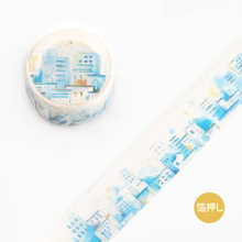 Carica l'immagine nel visualizzatore di Gallery, Special City of watercolors washi tape "City"