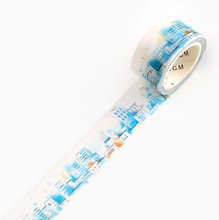 Carica l'immagine nel visualizzatore di Gallery, Special City of watercolors washi tape "City"
