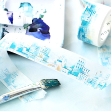 Carica l'immagine nel visualizzatore di Gallery, Special City of watercolors washi tape "City"