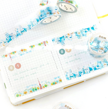 Carica l'immagine nel visualizzatore di Gallery, Special City of watercolors washi tape "City"