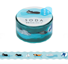 Carica l'immagine nel visualizzatore di Gallery, Clear tape SODA Die cut -swimming-