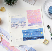 Lade das Bild in den Galerie-Viewer, MASKING TAPE "Special, Pointillism"-Snowy Mountains-