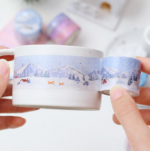 Lade das Bild in den Galerie-Viewer, MASKING TAPE "Special, Pointillism"-Snowy Mountains-