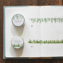 Load image into Gallery viewer, palette series masking tape "many trees" Die cut washi tape