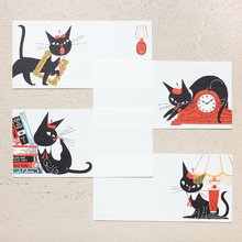 Carica l'immagine nel visualizzatore di Gallery, Black cat ROBIN Ippitsusen (mini letter paper)