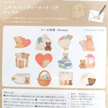 Lade das Bild in den Galerie-Viewer, Wrapping  sticker flake "Cat & Rabbit/Bear"