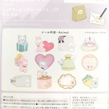 Lade das Bild in den Galerie-Viewer, Wrapping  sticker flake "Cat & Rabbit/Bear"