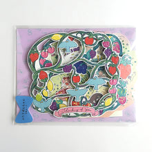 Carica l'immagine nel visualizzatore di Gallery, Futaribon-chan 3D greeting card "Fruit frame"