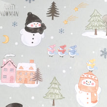 Charger l'image dans la galerie, Design Paper "Fluffy Snowman" Origami, Chiyogami