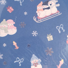 Charger l'image dans la galerie, Design Paper "Fluffy Snowman" Origami, Chiyogami