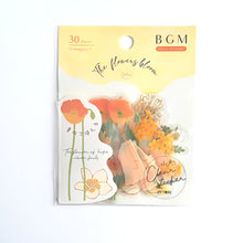 Carica l'immagine nel visualizzatore di Gallery, Clear flake sticker "Flowers Blossom/Yellow"