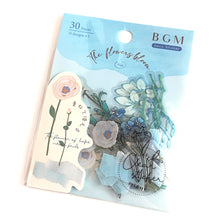Carica l'immagine nel visualizzatore di Gallery, Clear flake sticker "Flowers Blossom/Blue"