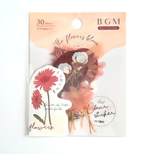 Carica l'immagine nel visualizzatore di Gallery, Clear flake sticker "Flowers Blossom/Red"