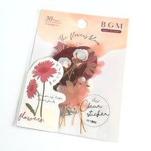 Carica l'immagine nel visualizzatore di Gallery, Clear flake sticker "Flowers Blossom/Red"