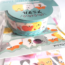 Carica l'immagine nel visualizzatore di Gallery, Die cut Masking tape, Washi tape "Gyu gyu animal"