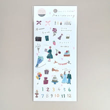 Load image into Gallery viewer, Miki Tamura washi tape sticker "Anniversary"
