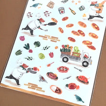 Load image into Gallery viewer, Hasty person sticker (Restaurant & Bear)masking sticker