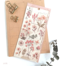Charger l'image dans la galerie, Paper & Plant Sticker "pink" (Set of 2 sheets) from Japan<mind wave>