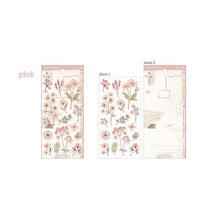 Charger l'image dans la galerie, Paper & Plant Sticker "pink" (Set of 2 sheets) from Japan<mind wave>