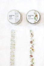 Charger l'image dans la galerie, Die cut washi tape -hana brown/komichi-